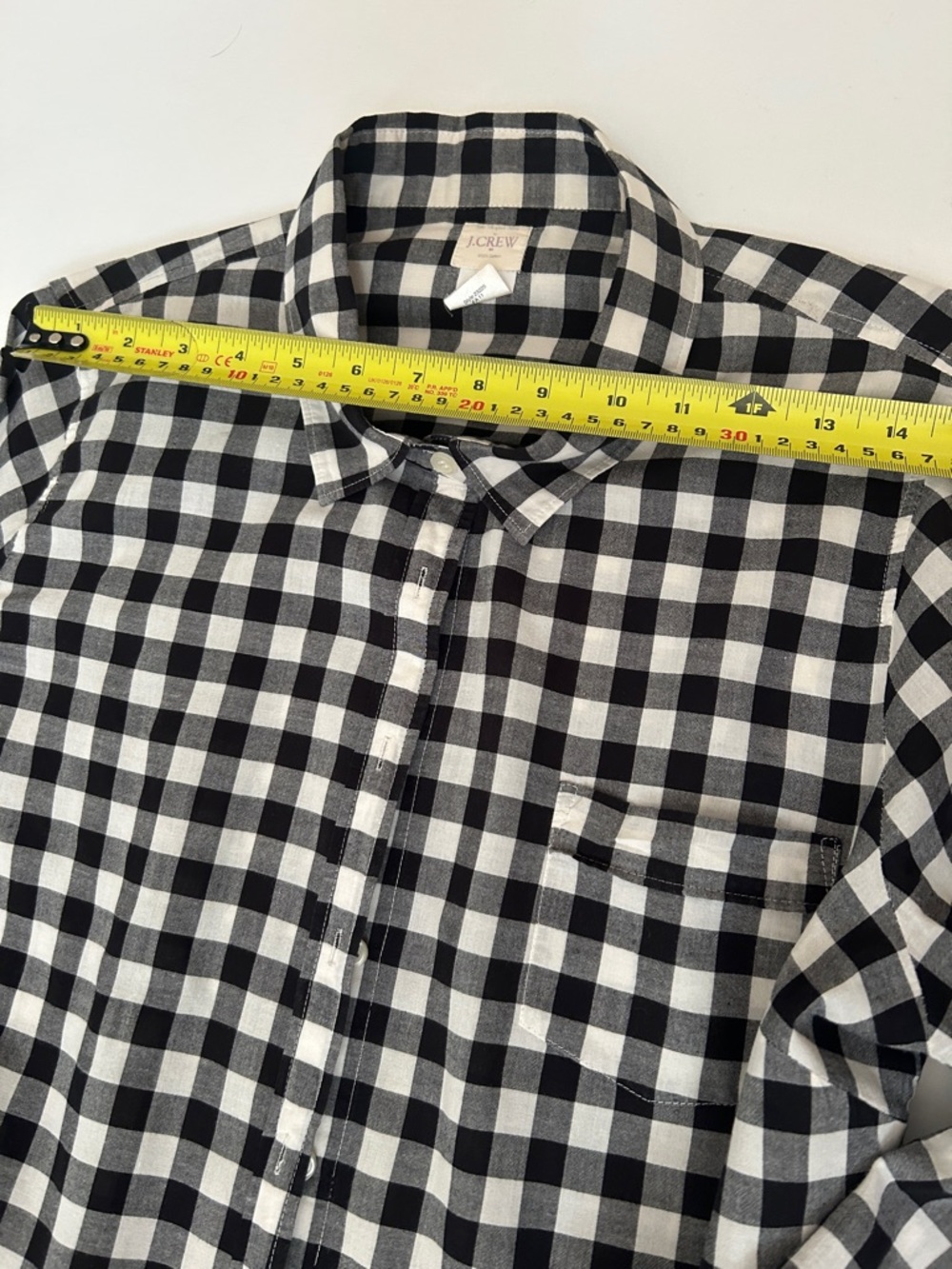 J. Crew Black and White Check Button-Down Shirt - Picture 3 of 6